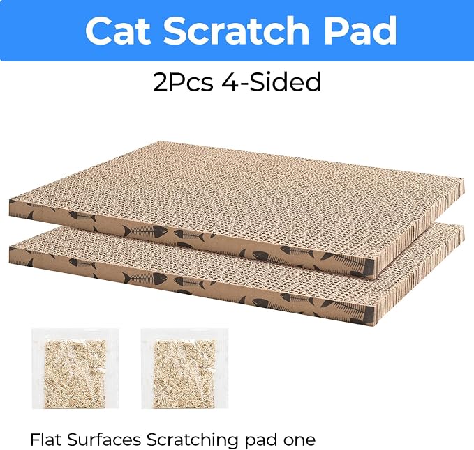 Cat Scratcher Cardboard Cat Scratching Board Cat Scratchers for Indoor Cats Cat Scratching pad (2pcs) - Image 3