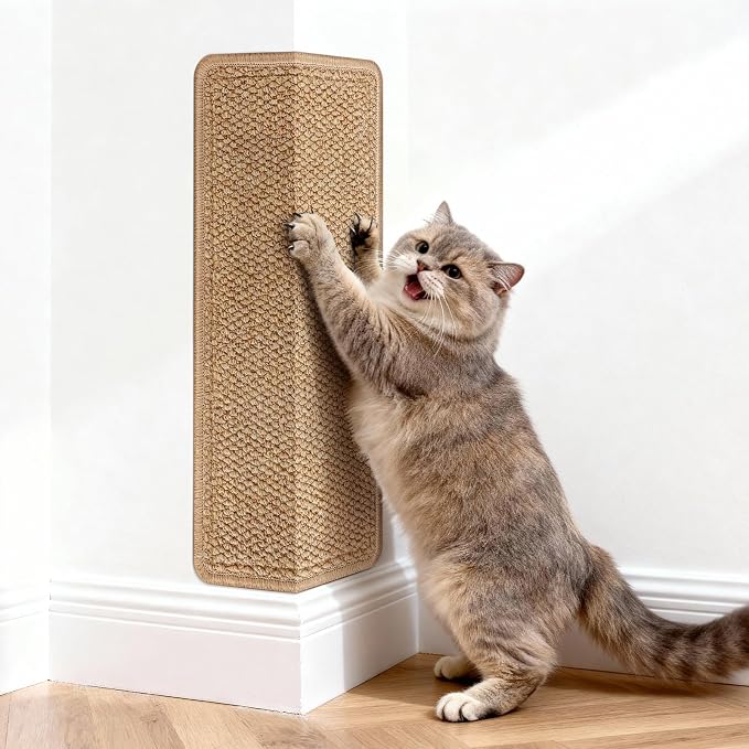 ENONCI Corner Cat Scratcher, 23.6x11.8 Furniture Furniture Protector Couches & Walls​ by ENONCI