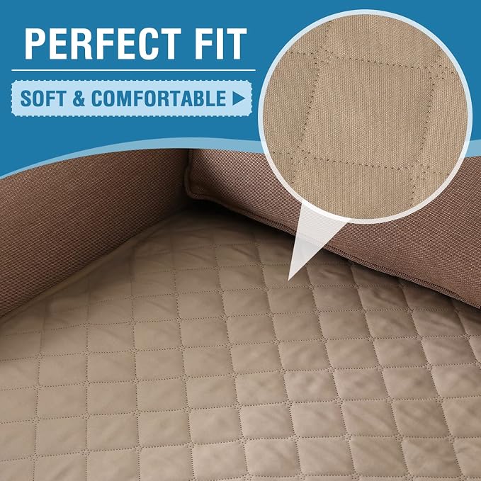 H.VERSAILTEX Couch Cover for Dogs Washable 100% Waterproof Sofa Cushion Cover Dog Bed Cover Non-Slip Pet Blanket for Sofa Cushion Protector, 35" x 62", Khaki - Image 7