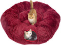 Avont Cat Tunnel Bed, Washable Cushion, Large 3-in-1 Play Tube for Cats | Play, Rest & Snuggle | Spacious for Big Cats | Durable Toggle Design | Removable Washable Cushion | Red by Avont