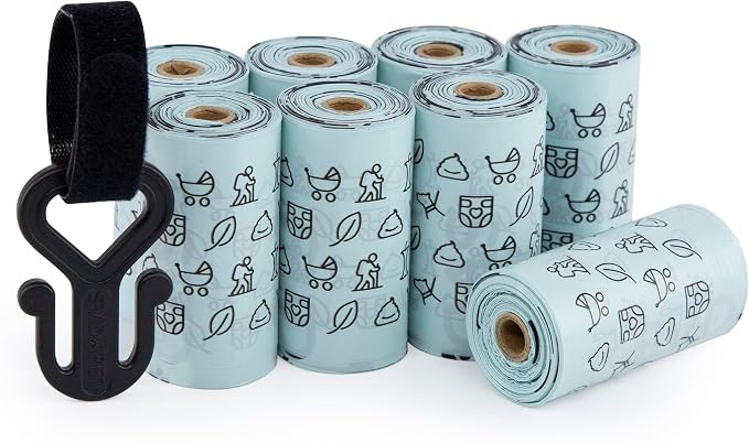 SVD.PET Dog Poop Bags, 120 Unscented Doggie Poo Bags, with Waste Bag Holder, Extra Thick With 100% Leak-Proof Guarantee (8 Rolls, 120 count) by SVDPET