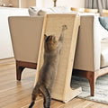 PETKARAY Cat Scratcher, Sisal Scratching Ramp, L Shape Scratch Pad for Indoor Cats, Wall Furniture Protector with Catnip (Large Size) by PETKARAY