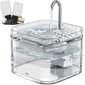 PETTEN Glass Cat Water Fountain,Easy Clean,No Plastic(78oz/2.5L) | BPA-free,Dual flow modes, <20dB silent pump. 2.5L/78oz, perfect for indoor cats & small dogs. Dishwasher safe. by PETTEN