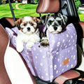 Center Console Dog Car Seat for Medium Dogs,Purple | Portable Armrest Booster With Soft Cushion Safety Belt, Up To 21 Lbs by HANMEIANINC