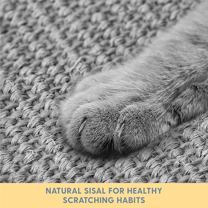 The Cat Ladies Cat Scratch Furniture Protector Mat - Couch Protector from Claws - Anti Scratch Furniture Protectors from Cats Scratching - Sisal Scratcher Pad - Couch Cover Carpet - Grey - Image 3
