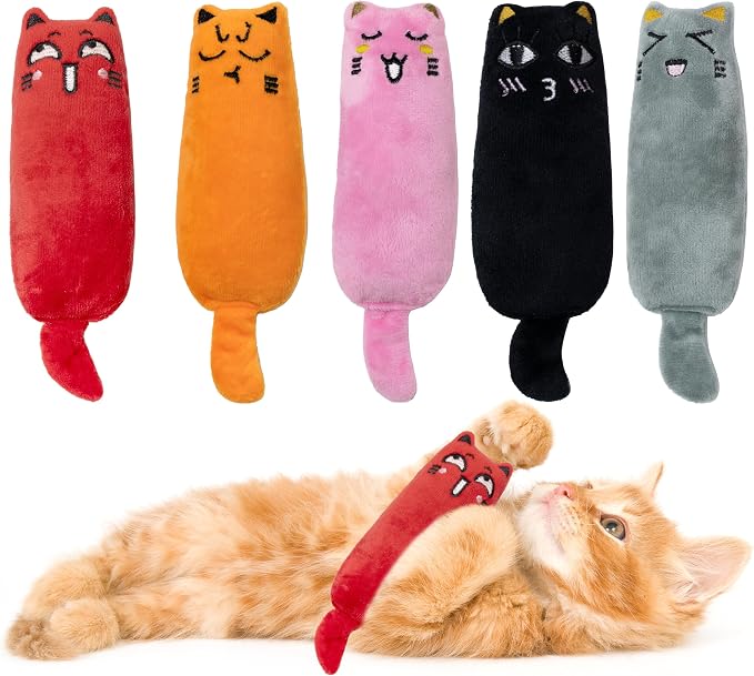 5pcs Catnip Toys, Funny cat Toy, bite Resistant cat Toys | Indoor Cartoon cat Toys for cat,cat chew Toys by MAIIU