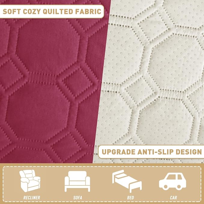 ZNSAYOTX Ultimate Cozy Blankets (30"x70") 100% Waterproof Sofa Mat Blanket for Dog Pets, Bed Couch Protector with Non-Slip Back Washable Durable, Pee Scratch Proof Easy to Clean (Wine Red) - Image 5