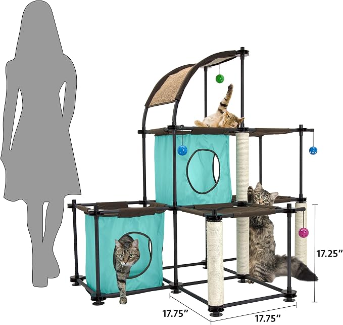 Kitty City Claw Indoor Mega Kit Cat Furniture, Corrugate Cat Scratcher, Cat Bed - Image 5