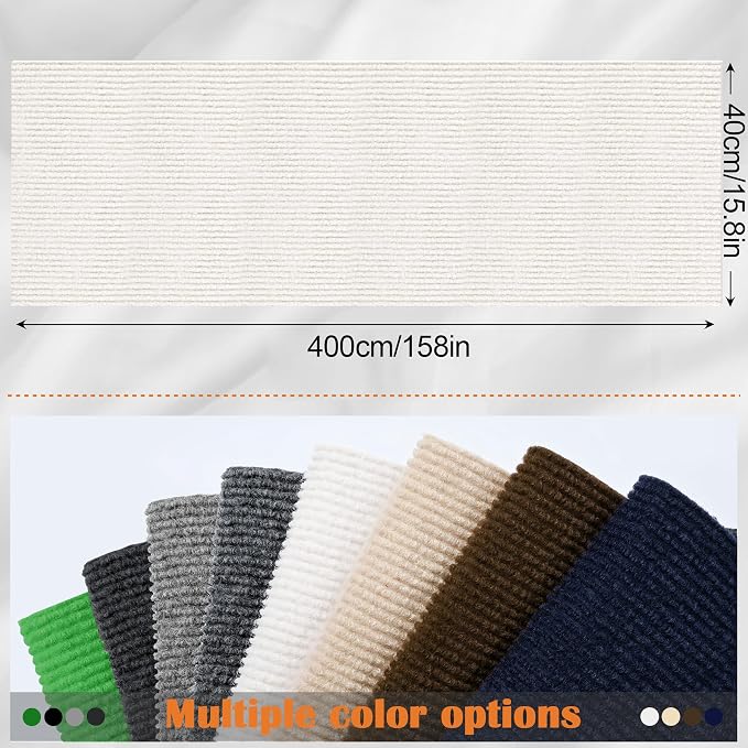 Cat Scratch Furniture Protector - 158" x 13.8" Trimmable Self-Adhesive Cats Claws Scratch Pads, DIY Cat Climbing Couch Protector for Scratch Post Cat Tree Replacement Indoor (Cream White) - Image 2