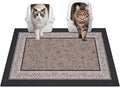 Glittme Cat Litter Mat, 33"x22" Non-Slip Washable Trapping Mat for Cats | Litter Trapping Mat With Thick PVC Coil To Catch Scatter, Soft On Paws And Waterproof Bottom To Protect Floors by Glittme