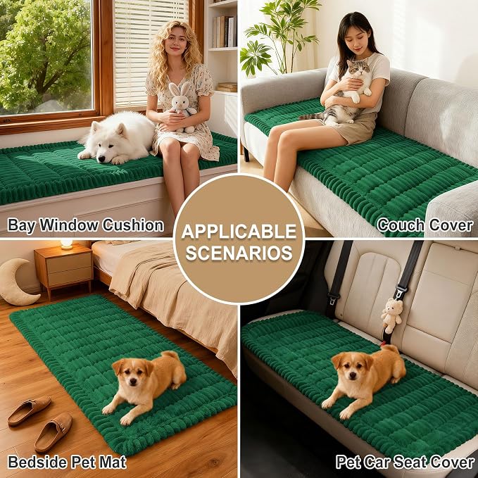 hyha Couch Cover for Dogs, Washable Non Slip Plush Flannel Sofa Protector | Thick Flannel, Anti-Slip Backing, Pet Hair & Scratch Protection, Fits Sofa & Loveseat (27.6" x 82.7") - Image 4