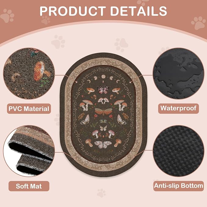 Bienbee Cat Litter Mat, 40" x 30" Dense Trapping Mesh for Litter Boxes | Litter Box Mat with PVC Mesh, Waterproof &Urineproof, Non-Slip Grip, Soft On Kitty Paws and Easy to Clean to Protect Floor - Image 3