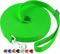 AMAGOOD Dog/Puppy Obedience Recall Training Agility Lead-15 ft 20 ft 30 ft 50 ft Long Leash-for Dog Training,Tie Out,Play,Safety,Camping (30Feet x 1Inch,Green) by DOGLEASH