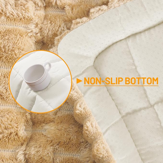 Smiry Non Slip Couch Covers for Dogs, Scratch Resistant Pet Sofa Protector | Machine Washable Soft Fuzzy Thick Furniture Cover for Sofa Loveseat Sectional Large Dogs, Camel, 20" x 24", 2 Pieces - Image 11