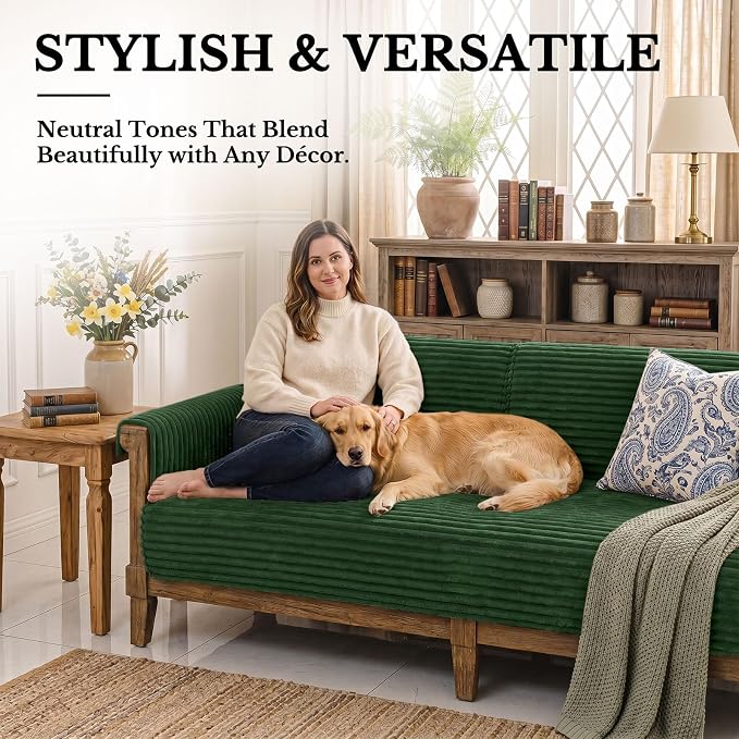 Smiry Waterproof Couch Cover for Dogs, Washable Non Slip Plush Protector | Waterproof Protection, Plush Flannel, Non Slip Backing, Pet Hair & Scratch Protection, Soft Cover (2 Pack 27.6" x 27.6") - Image 2