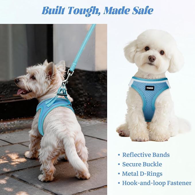 No Pull Dog Puppy Harness and Leash Set Reflective Mesh Vest X-Small - Image 5