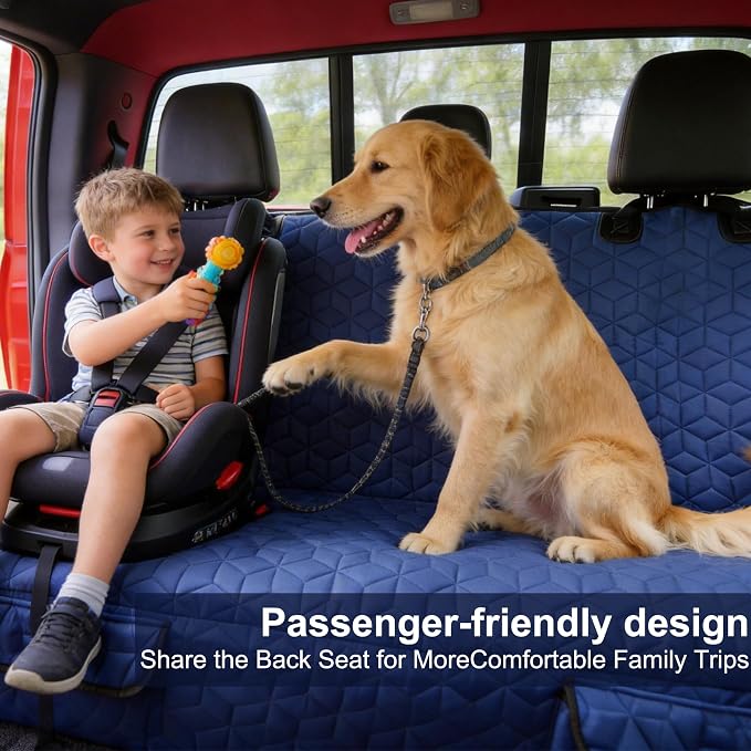 Meginc Dog Car Seat Covers for Back Seat, Heavy Duty Pet Bench Seat Covers for Trucks Waterproof Protector Back Seat Nonslip Dogs Car Seat Covers for Crew Cab/Ford F-Series/Ram 1500/Sierra/Silverado - Image 6