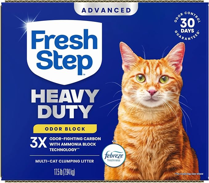 Fresh Step Heavy Duty Odor Block Advanced Multi Cat Clumping Litter with Febreze, 52.5 lb (Package May Vary),(17.5lb Pack x 3) - Image 13