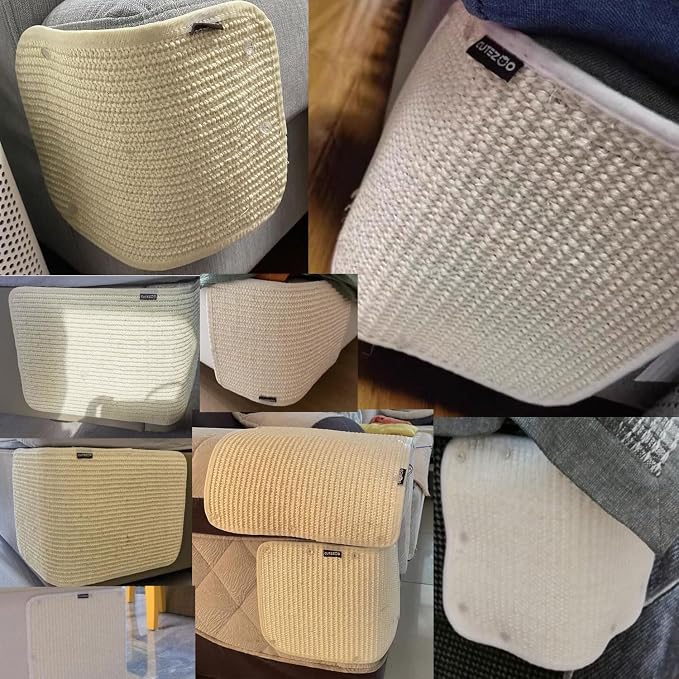 Cat Scratching Pad Natural Sisal Sofa Bed Corner Furniture Protector | Cat Scratcher Mats Protecting Carpets and Sofas Couch Corner Furniture Anti-slip Sisal Cat Repellent Mat for Sofa Desk Legs - Image 4