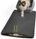 Cat Litter Mat 24x30 Inches, Honeycomb Double Layer Litter Trapping Mat, Waterproof Leakproof Urine Proof Cat Litter Box Mat for Cat Litter Box Area, Floor, Kitty Litter Rug by Unknown