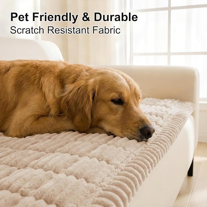 Smiry Couch Cover for Dogs, Non Slip Washable Sofa Protector for Pets | Soft Furniture Cover for Leather & Fabric Couches, Cozy Protect Against Fur, Dirt & Messes, Pet Friendly, 27.6"x59" - Image 3
