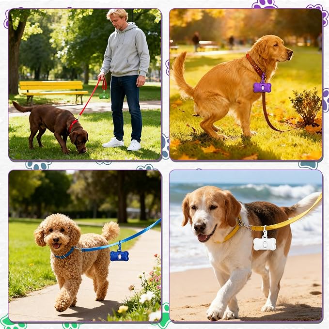 Zhehao 50 Pack Dog Poop Bag Holders for Leashes | Clip-on waste bag holders attach to leashes, belts, or pet gear for walks, travel, parks, homes, and pet businesses - Image 4