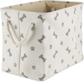 Bone Dry Pet Storage Collection Paw and Bone Print, Small Rectangle, 14x8x9, Gray by BoneDry