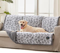 Luciphia Waterproof Dog Blanket Reversible Sherpa Fleece for Large Dogs Cat | Soft Print Pet Blanket Washable Pee Proof, Furniture Protector for Couch Sofa Bed Car, Cozy Throw(65" x 57", Grey) by luciphia