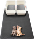 Extra Large Cat Litter Mat, XL 47"x28" Litter Trapping Mat for Cat,Litter Box Matt for indoor, 2 Layer Catcher Rug for Multiple-Pet kitty Litterbox, Waterproof Urine Proof,Clean Easily,Non-Slip by USHARP