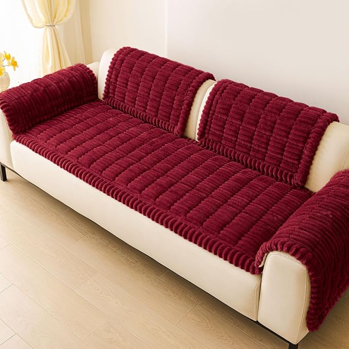 hyha Couch Cover for Dogs, Washable Non Slip Plush Flannel Sofa Protector | Thick Flannel, Anti-Slip Backing, Pet Hair & Scratch Protection, Fits Sofa & Loveseat (27.6" x 95") - Image 9