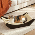 Zakkart Cat Sisal Scratching Bed Hammock, 2-in-1 Cat Scratcher & Lounging Bed, 100% Natural Sisal Mat, Solid Wood Frame, Cat Furniture Protector (Large, Dark Stained) by Zakkart