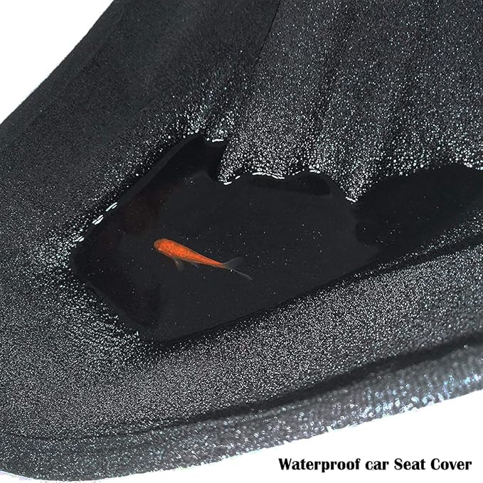 Car Seat Cover Protector Front Seats,for Gym Workout,Running,Swimming,Beach and Hiking,Waterproof Sweat Towel Bucket Seat Covers for Cars SUV Trucks (Black, 2Pcs) - Image 3