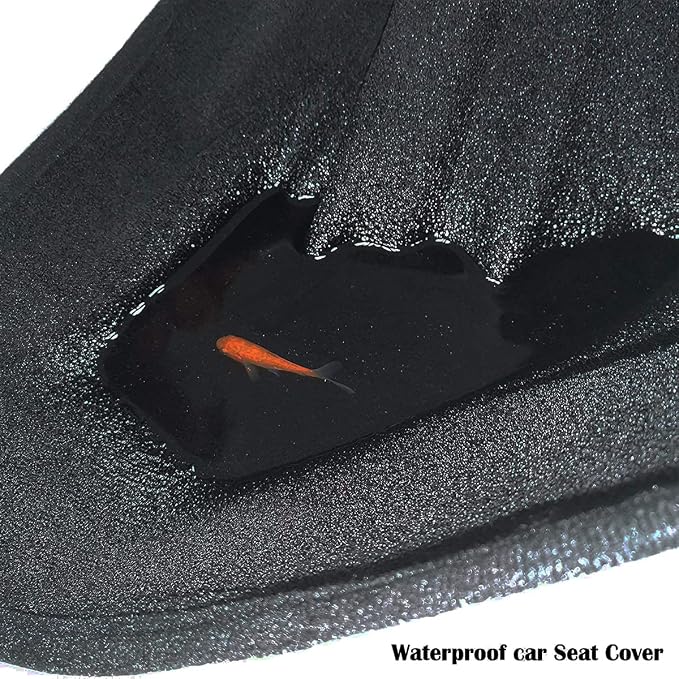 Car Seat Cover Protector Front Seats,for Gym Workout,Running,Swimming,Beach and Hiking,Waterproof Sweat Towel Bucket Seat Covers for Cars SUV Trucks (Black, 1Pcs) - Image 3