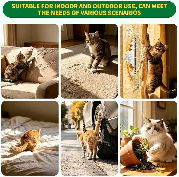Cat Deterrent & Repellent Spray Anti-Scratch Training Aid, 8OZ 2 Pack | Furniture Protector for Sofa, Bed, Kitchen, Courtyard, Indoor & Outdoor Use, Pee Stopper, Non-Toxic & Safe - Image 3