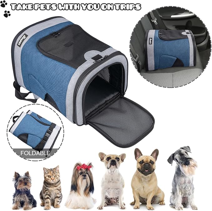 Jespet Soft Pet Carrier Outdoor Backpack for Small Dog | Safety Tether and Washable Mat, Ideal for Traveling, Hiking, Walking and Outdoor Activities, Fit Up to 15 Lbs - Image 6