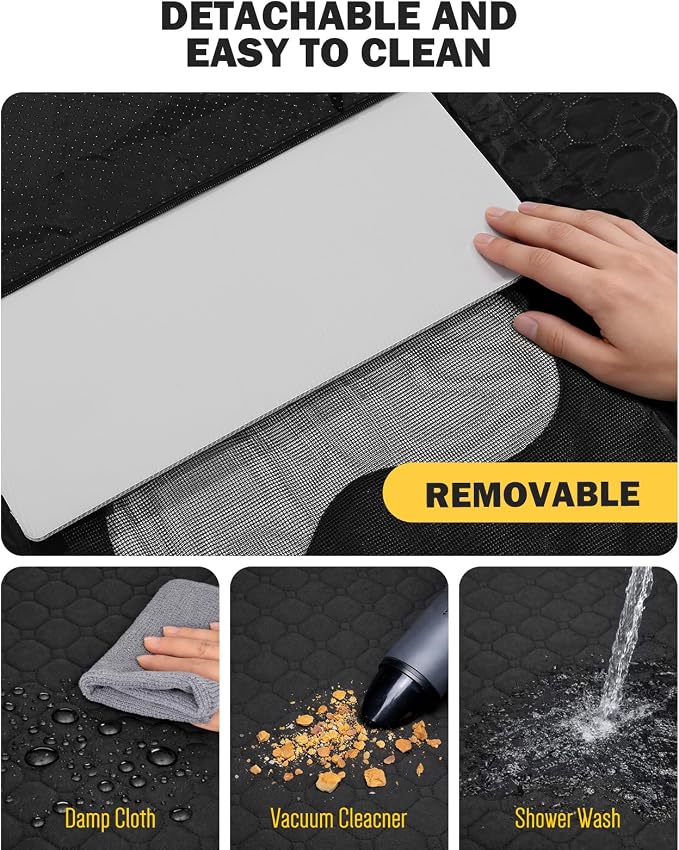 Back Seat Extender for Dogs, Waterproof Dog Car Seat Cover for Back Seat with Hard Bottom, Upgraded Material, Anti Scratch, Easy to Use and Clean, Holds 420lbs - Image 8