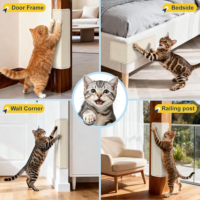 ENONCI Door Protector from Cat Scratching 19.6x7.8 Cat Wall Corner Scratcher - Image 5