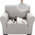XINEAGE Stretch Jacquard Armchair Cover, Non Slip Sofa Slipcover for Dog | High-Stretch Fabric. Wear-Resistant, Pet Friendly. Easy Install & Washable for Living Rooms, Offices.Sliver Gray by XINEAGE