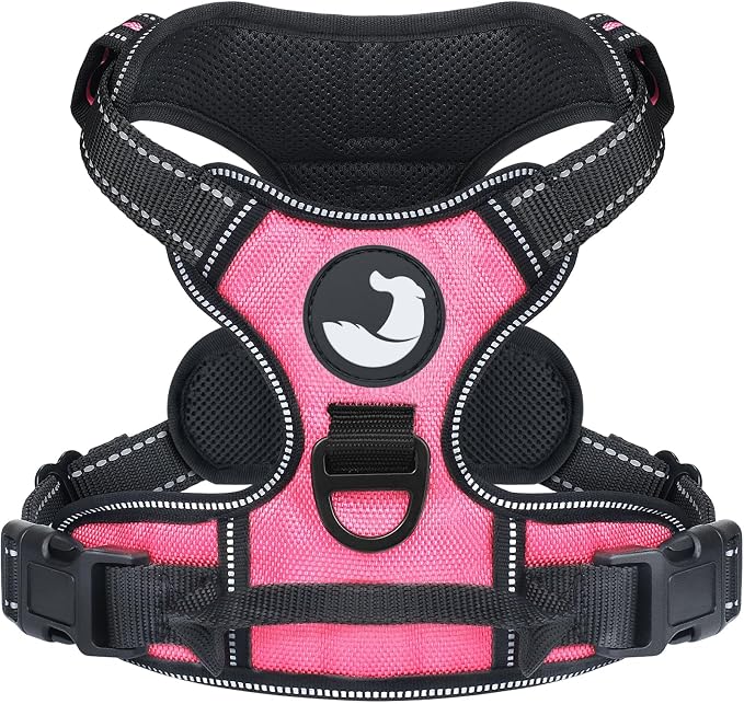 Joytale No Pull Dog Harness Medium Sized Dog, Front Clip, Pink | Grab Handle for Instant Control, Padded & Adjustable Vest, Sturdy Metal D-Rings, for Safe Training & Daily Walking - Image 7