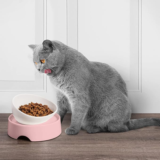CatGuru Food Table for Cat Bowls, Elevated Feeding Station for Cat Food Bowl, Raised Stand for Pet Food and Water Bowls, Pet Feeder for Indoor Cats, Stress Free Stand for Pet Dishes (Pink, Standard) - Image 4