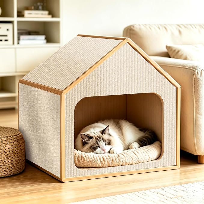 6Pcs Khaki Cat Scratch Protector,11.8"x15.8" 4mm Scratch Pad for Cats | Trimable Cat Scratchers for Indoor Cats, Easy Peel Tab Self-Adhesive Guards for Couch Sofa Wall Cat Tree & Cat Wall Furniture - Image 7