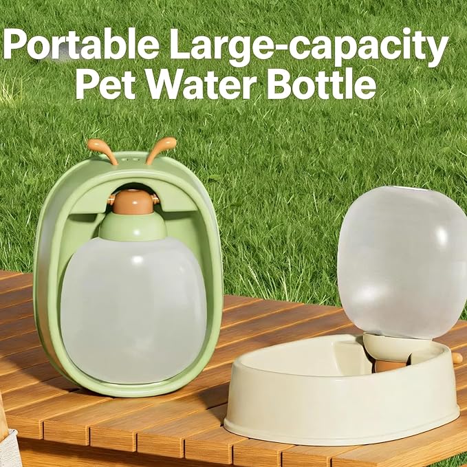 Portable Pet Water Bottle & Bowl, 17oz Leak - Proof Travel Dispenser for Outdoor Walking, Hiking(Yellow) - Image 7