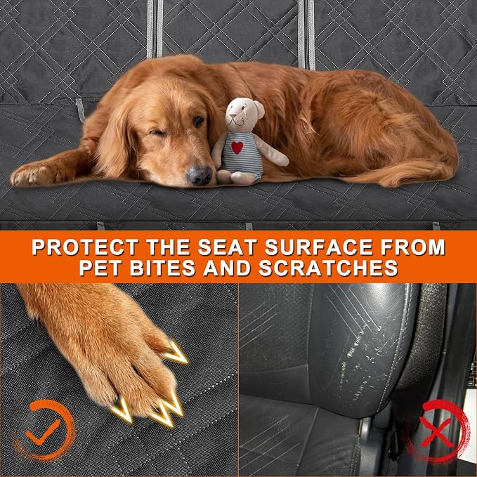 Dog Car Seat Cover for 2013-2025 Toyota RAV4 | Waterproof Pet Bench Seat Cover for Back Seat, 600D Heavy Duty Scratch Proof Nonslip Truck Seat Covers for Dogs - Image 5