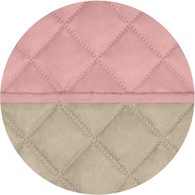 PureFit Reversible Quilted Sofa Cover Dog Couch Covers for Sofa, 66 in | Pink/Beige, Water Resistant Couch Protector, Washable Pet Couch Cover with Non Slip and Elastic Straps For Kids - Image 5