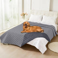 Smiry Waterproof Reversible Dog Bed Cover Pet Blanket | Pet Friendly, Soft Fabric, Washable Dog Blanket for Furniture Bed Couch Sofa, Checkered (82"x120", Grey/Dark Grey) by Smiry