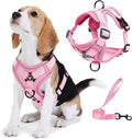 Dog Harness Small Sized Dog Pet Vest with Leash Set Pink S | Adjustable Puppy Vest Harness, No Choke No Pull, Soft Padded, Step-in Dog Vest, Reflective Cat Harness, Breathable Air Mesh by Unknown