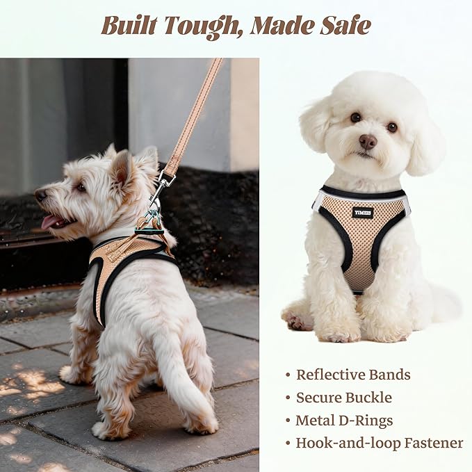 No Pull Dog Puppy Harness and Leash Set Reflective Mesh Vest XX-Small - Image 5
