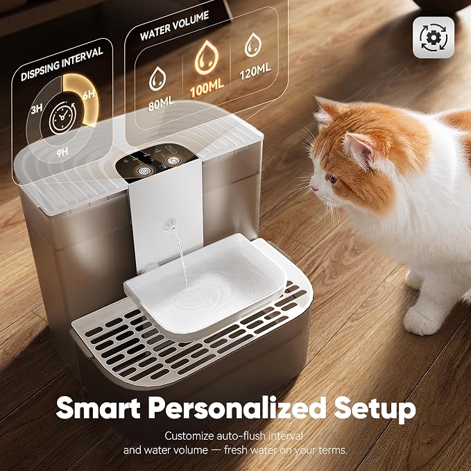 CZPET 4.5L Wireless Cat Water Fountain No Filters | Wastewater Separation, Rechargeable, Ultra Quiet, Automatic Pet Water Fountain for Cats & Small Dogs - Image 3