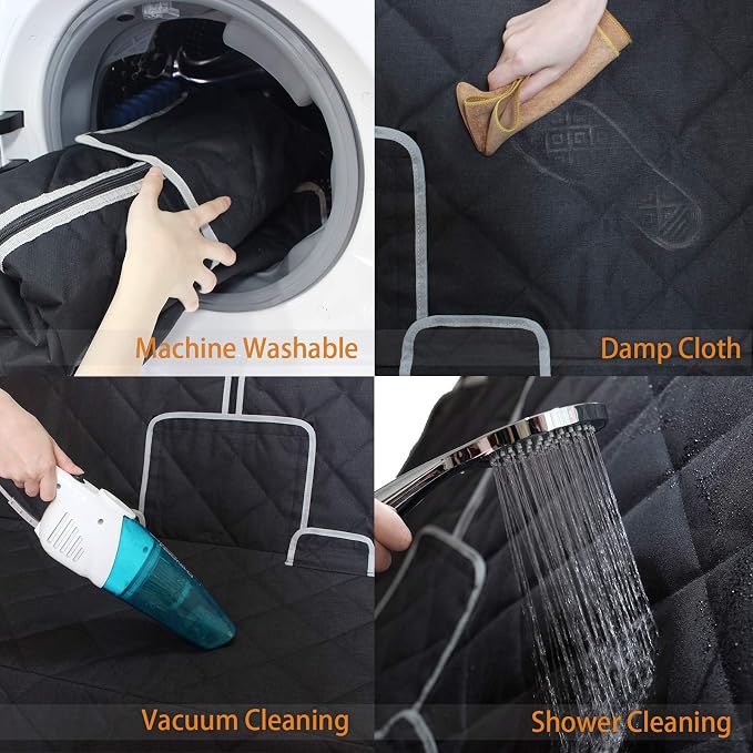 petalage Dog Car Seat Cover Waterproof 56” x 50“ for for Trucks Cars & SUVs Back Seat Heavy-Duty Nonslip Pet Car Seat Cover Protector - Image 6