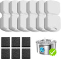 Cat Water Fountain Filter Replacement: 6 PCS Carbon & Sponges | Compatible with UMOCUOY/GIOTOHUN/HOOISE/ATMZIQXR/IHOUONE 74oz/88oz/108oz Stainless Steel Cat Fountains by UMOCUOY